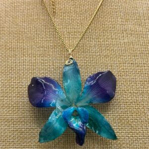 Orquídeas en cadena stainless steel 18”