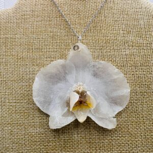 Orquídeas en cadena stainless steel 18”